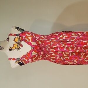 LASCANA red pink maxi dress. Size 6. Metal ring accent.